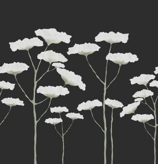 Rebel Walls R18662 Cottage Cool Vintage Dara Midnight - mural w ręcznie malowane kwiaty