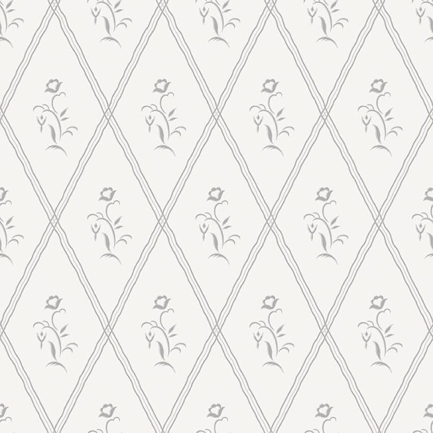 Boras Tapeter 5507 Swedish Grace Signe - tapeta kwiatki w rombach