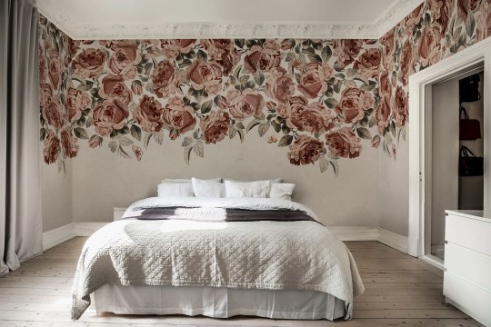 Rebel Walls R18706 Cottage Core Rose Plenty Pink - mural w róże