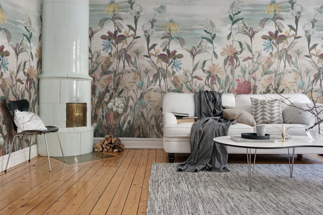 Rebel Walls R18688 Cottage Core Misty Garden Autumn - mural łąka