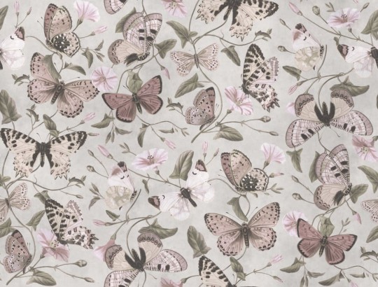 Rebel Walls R18672 Cottage Core Butterflies Pastel - mural motyle