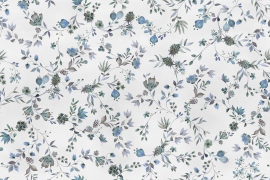 Rebel Walls R18653 Cottage Core Blossom Fling Blue - mural w kwiatki