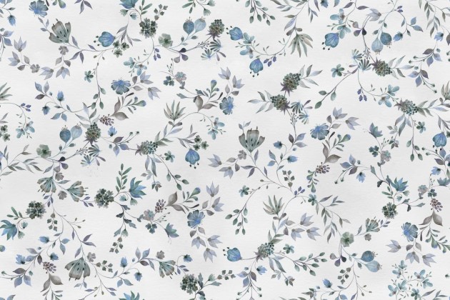 Rebel Walls R18653 Cottage Core Blossom Fling Blue - mural w kwiatki