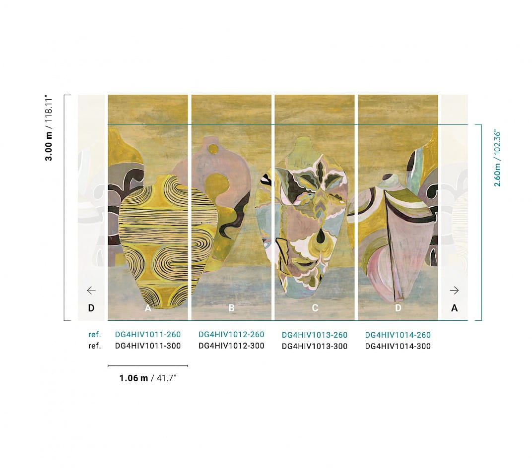 Khroma DG4HIV1011 Wall Designs IV Hiva Sahara 260 cm - mural z motywem abstrakcyjnego krajobrazu