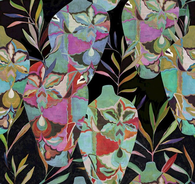 Khroma DG4AMP1011 Wall Designs IV Amphor Maroc 300 cm - mural z motywem abstrakcyjnych kwiatów