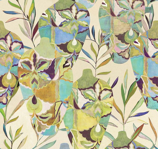 Khroma DG4AMP1031 Wall Designs IV Amphor Madagascar 300 cm - mural z motywem abstrakcyjnych kwiatów