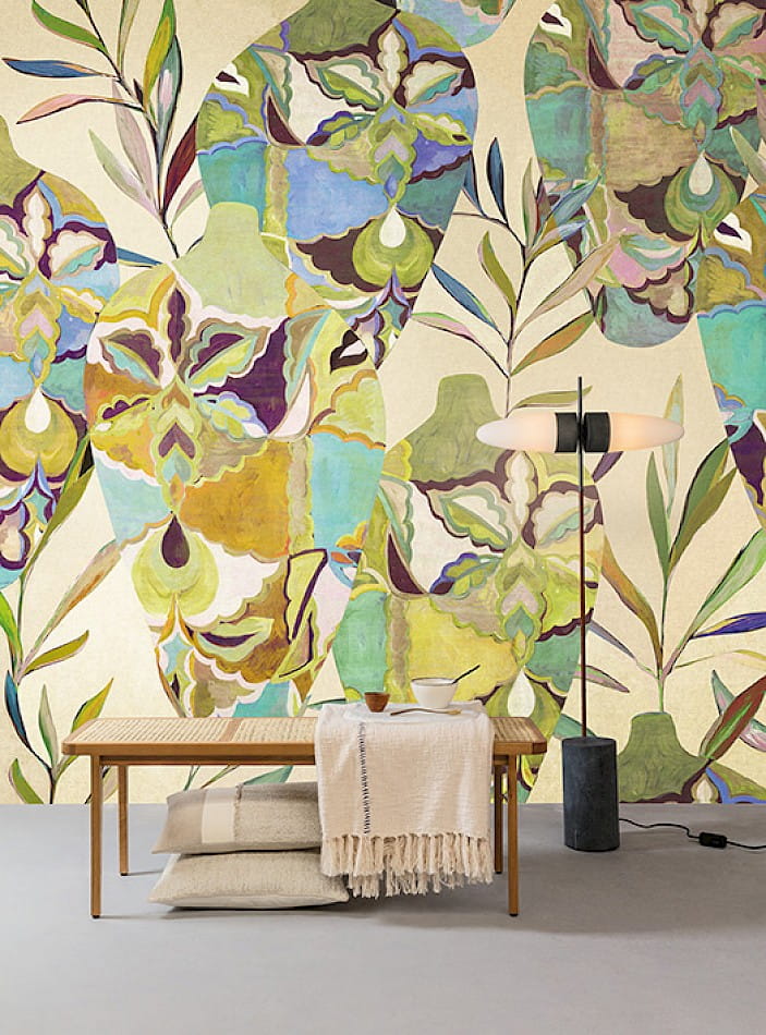 Khroma DG4AMP1033 Wall Designs IV Amphor Madagascar 300 cm - mural z motywem abstrakcyjnych kwiatów