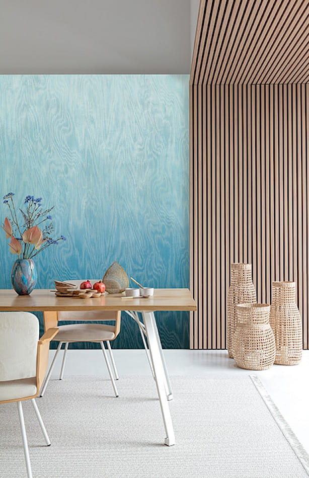 Khroma DG4MOI1031 Wall Designs IV Moiré Blue 260 cm - mural z motywem drewnianej powierzchni