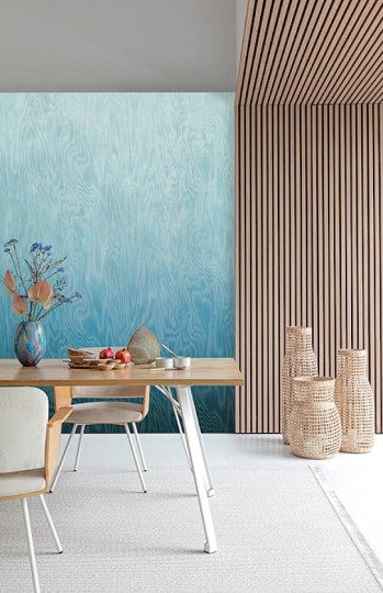 Khroma DG4MOI1032 Wall Designs IV Moiré Blue 300 cm - mural z motywem drewnianej powierzchni