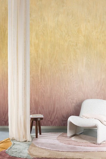 Khroma DG4MOI1061 Wall Designs IV Moiré Heather 300 cm - mural z motywem drewnianej powierzchni