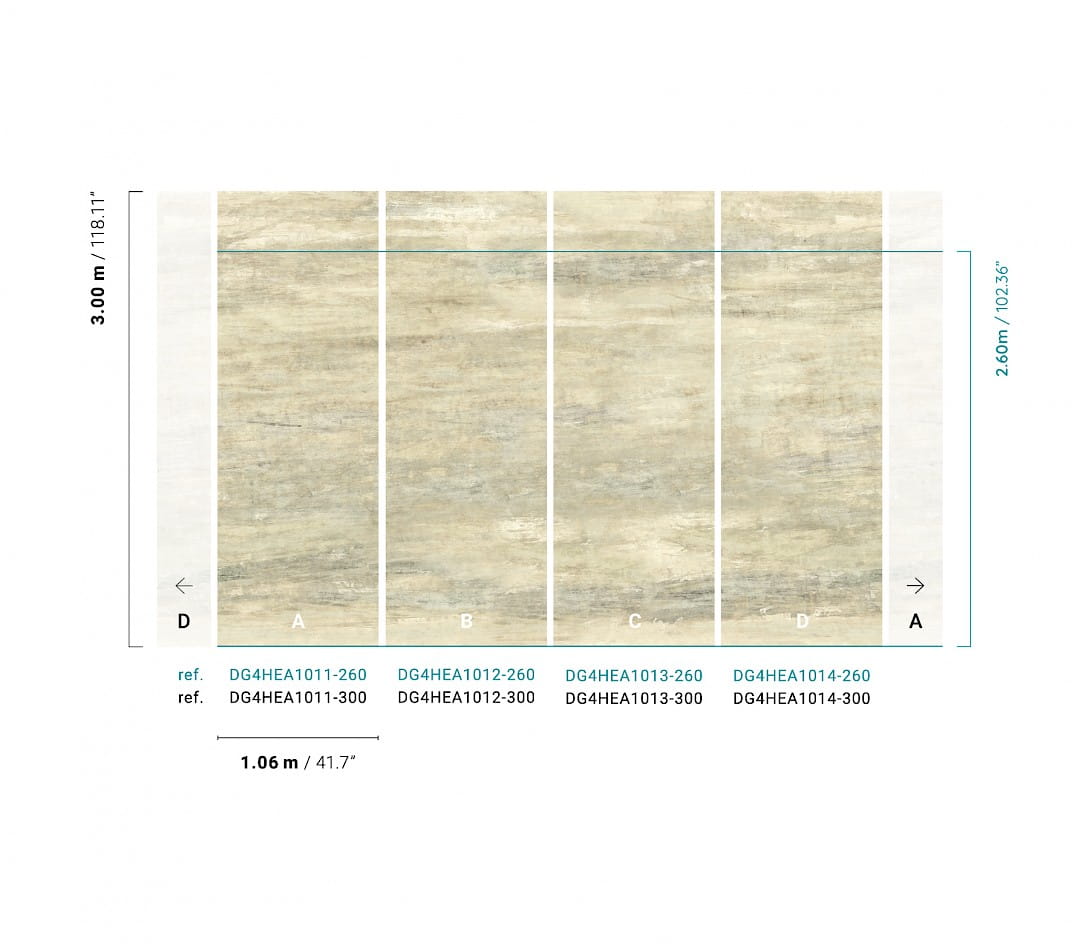 Khroma DG4HEA1012 Wall Designs IV Heather Linen 260 cm - mural z motywem lnu