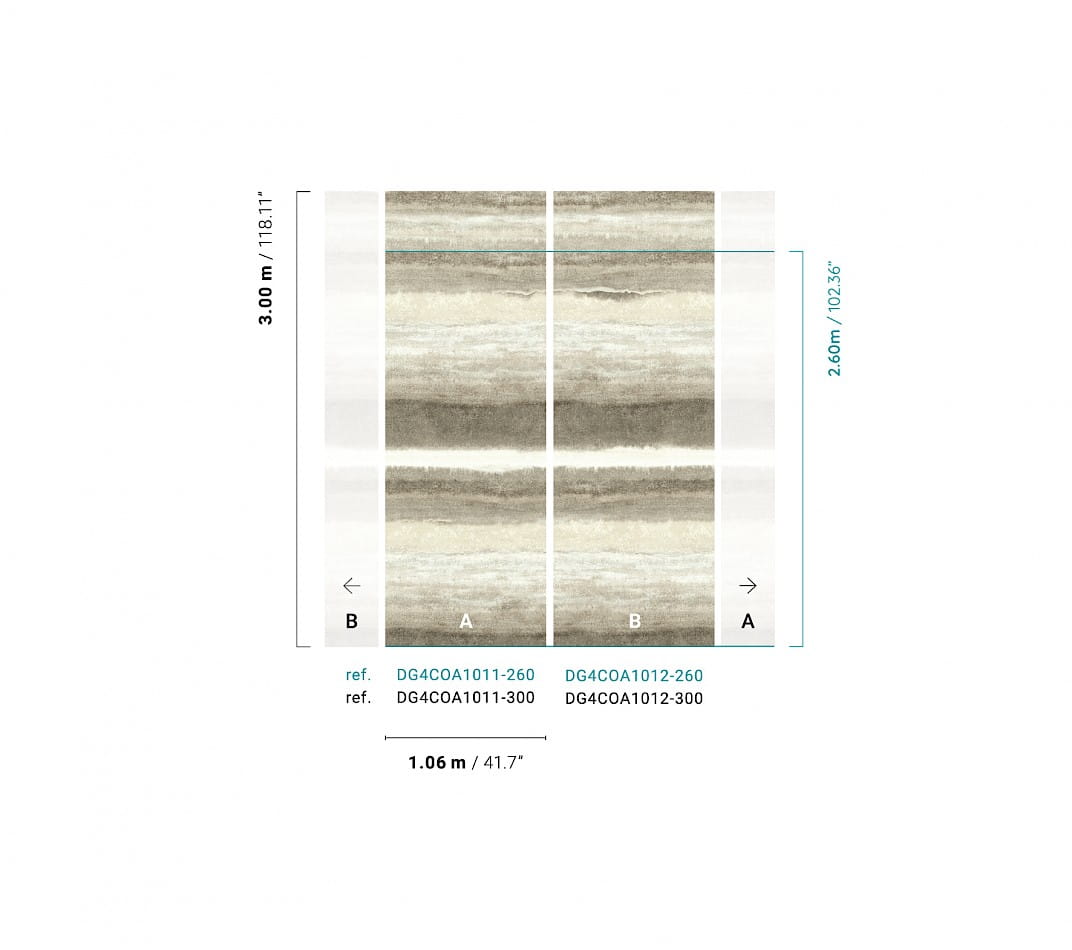 Khroma DG4COA1011 Wall Designs IV Coast Linen 260 cm - mural z motywem fal morskich