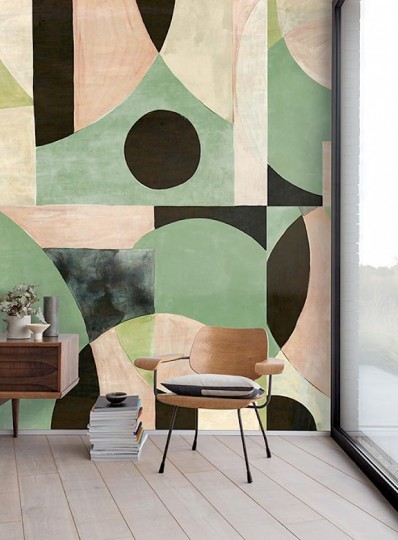 Khroma DGILA1054 Wall Designs IV Patina Ivy 300 cm - mural geometryczny