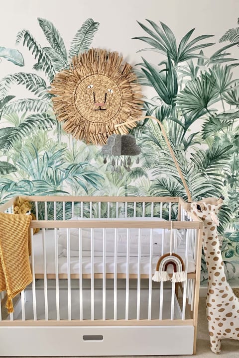 Rebel Walls R15902 Bouquet Pride Palms Emerald - mural egzotyczny