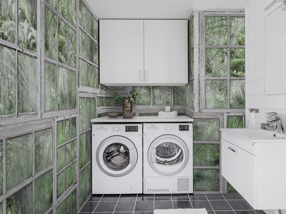 Rebel Walls R14371 Walls Curious Perspective Jardin - mural z widokiem na ogród