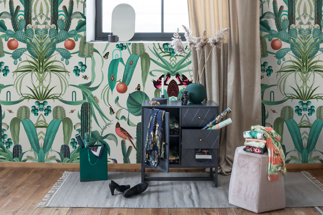 Rebel Walls R16161 Deco Cuba Jungle - mural egzotyczny