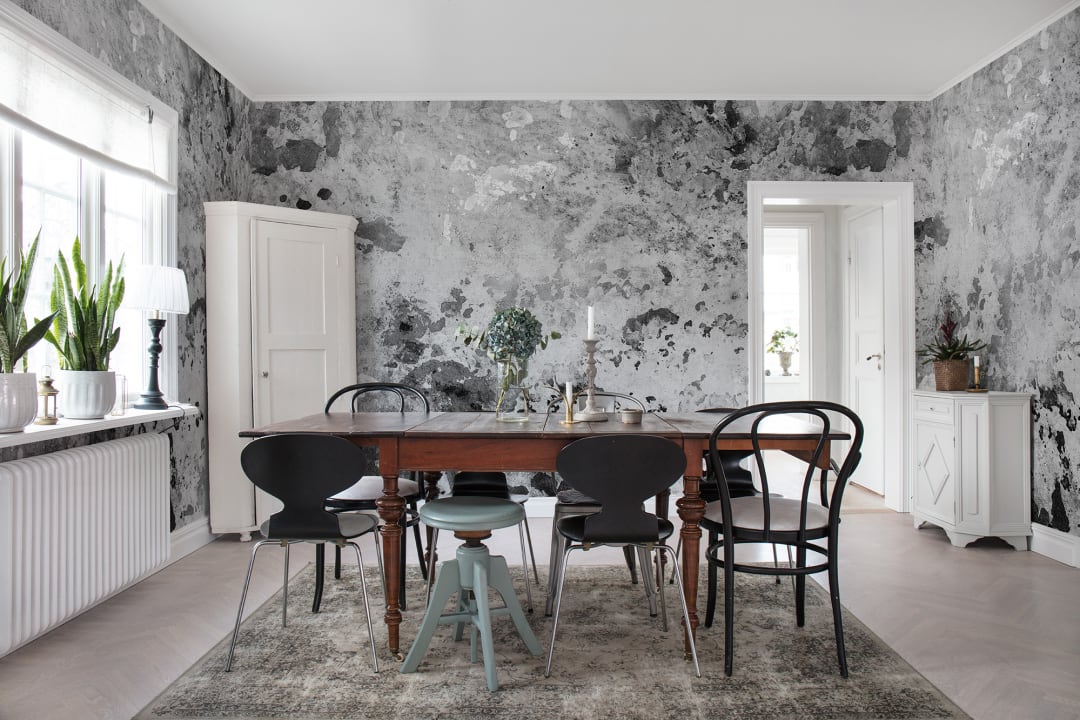 Rebel Walls R15472 Eclectic Dash Fragments Charcoal - mural geometryczny