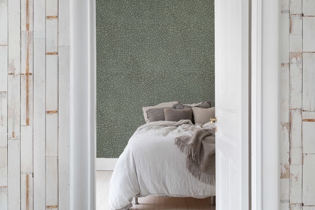 Rebel Walls R14672 Home Raku Crackle Jade - mural geometryczny