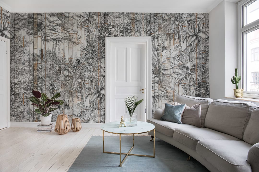 Rebel Walls R14702 Home Secret Garden Bali Boards - mural deski vintage ze wzorem