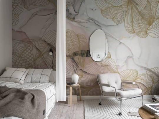 Rebel Walls R17092 Re:Create Opulence Pink Marble - mural imitujący marmur