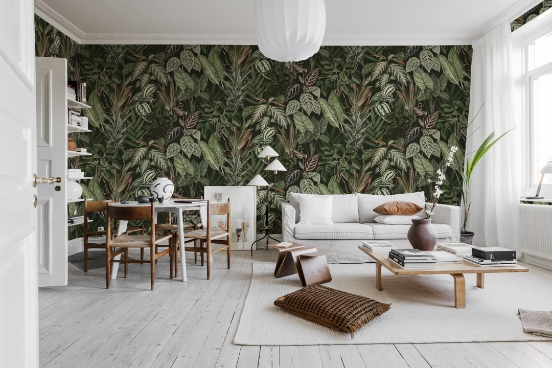 Rebel Walls R14592 Palette Mischievous Monkeys Lush - mural egzotyczny