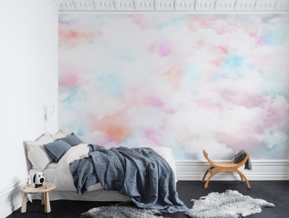 Rebel Walls R15411 Palette Coral Clouds - mural w chmury