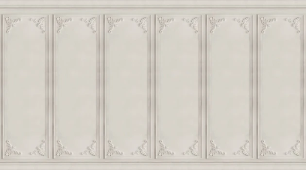 Rebel Walls R15441 Palette French Panels Ashes - mural imitujący boazerię