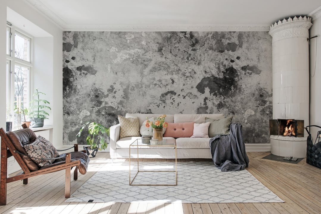 Rebel Walls R15472 Palette Fragments Charcoal - mural geometryczny