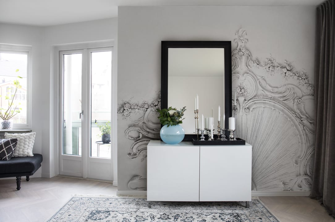 Rebel Walls R15481 Palette Stucco Gloria - mural z rozetą