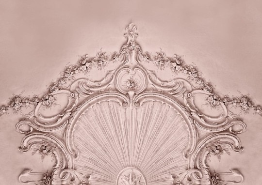 Rebel Walls R15483 Palette Stucco Gloria Dusty Pink - mural z rozetą