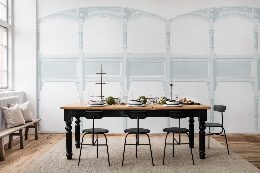Rebel Walls R15492 Palette Airy Arches Oxygen - mural architektoniczny