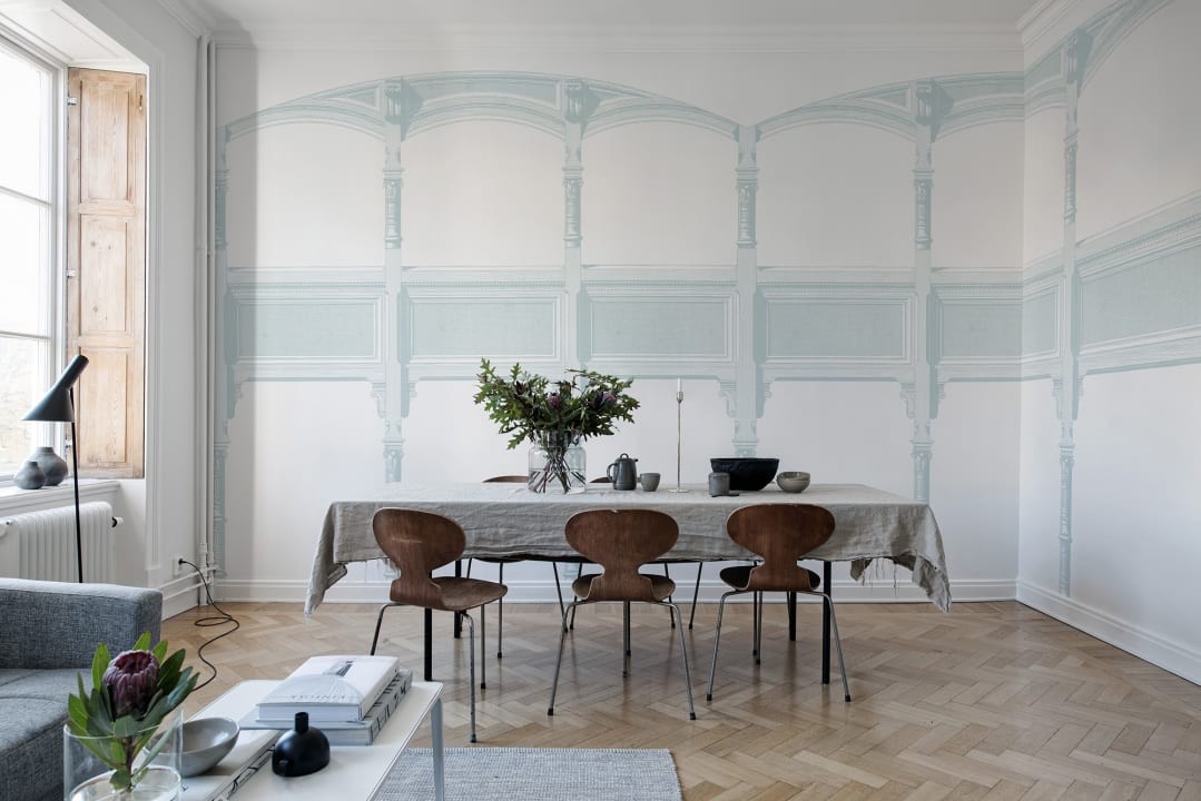 Rebel Walls R15492 Palette Airy Arches Oxygen - mural architektoniczny