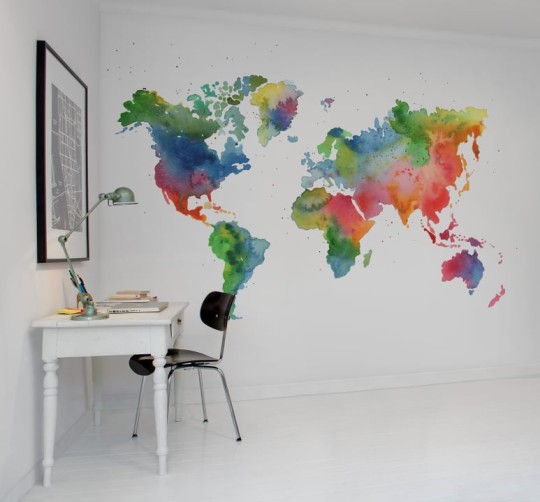Rebel Walls R13431 Spectrum Rainbow World - mural mapa świata