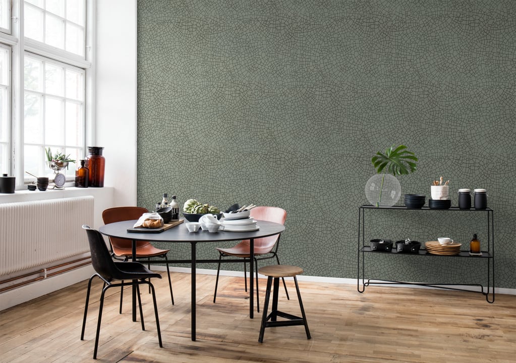 Rebel Walls R14672 Well-Being Raku Crackle Jade - mural geometryczny