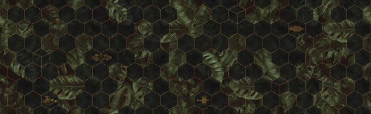 Rebel Walls R17181 Well-Being Hexagon Leaves - mural geometryczny w liście