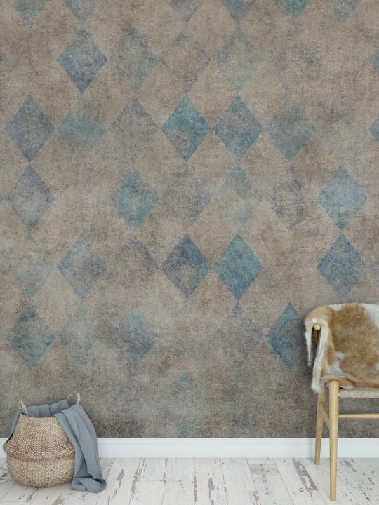Rebel Walls R11411 Panorama Patinated Diamonds - mural geometryczny