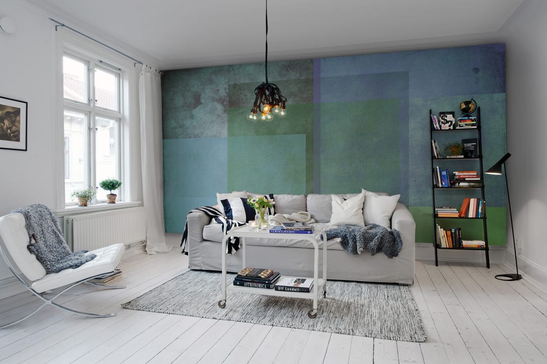 Rebel Walls R12291 Panorama Screen Emerald - mural geometryczny