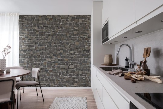 Rebel Walls R10871 Panorama Stonewall Brown - mural kamienie