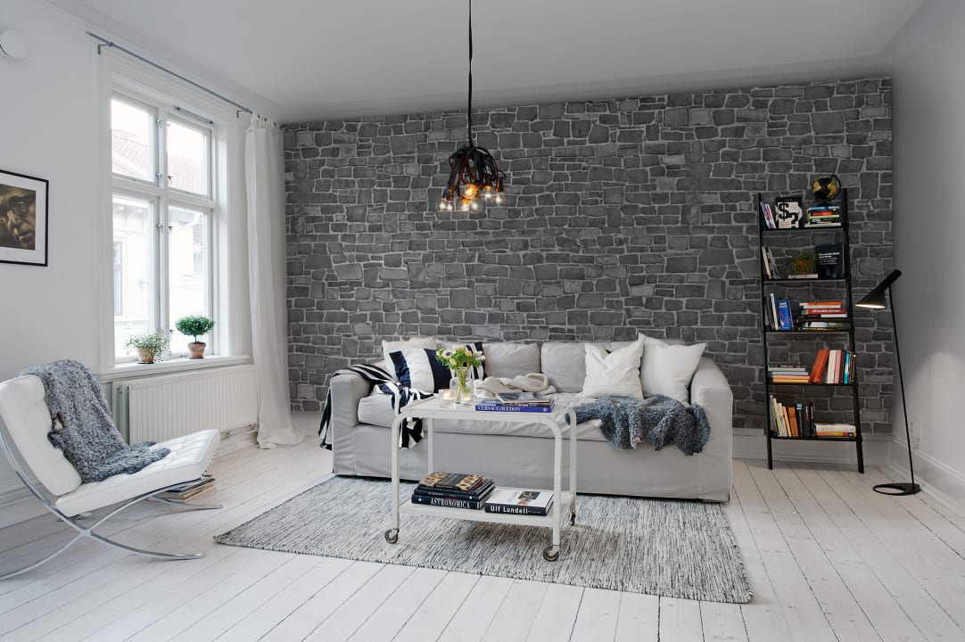 Rebel Walls R10872 Panorama Stonewall Black - mural kamienie