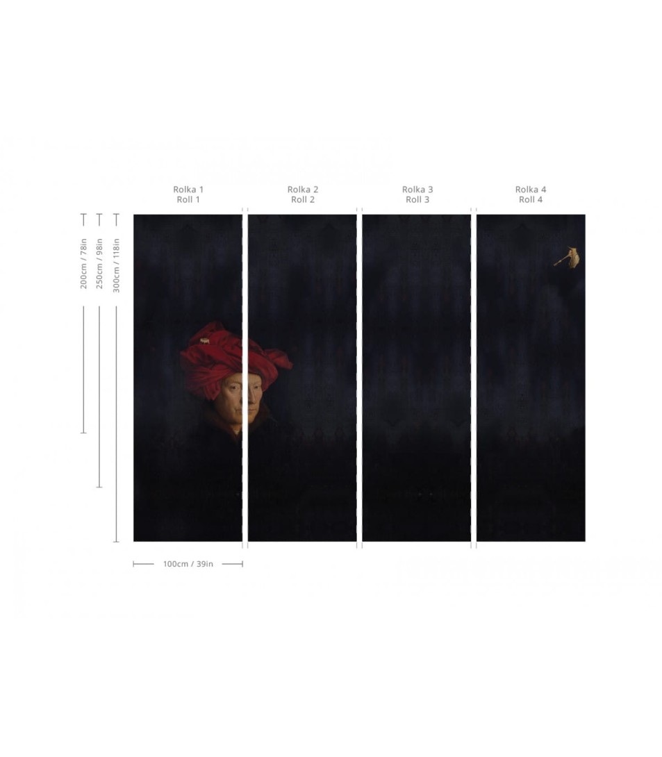 Wallcolors TAP-8793 Art Matters Van Eyck - mural w portret Jana van Eycka