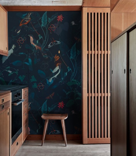Wallcolors Botanical Experience Teal Blue Garden - mural botaniczny