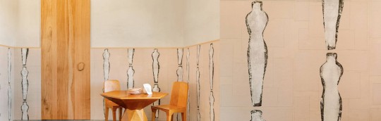 Elitis RM 1031 05 Art Paper Naoshima – tapeta tekstylna w rzeźbione sylwetki