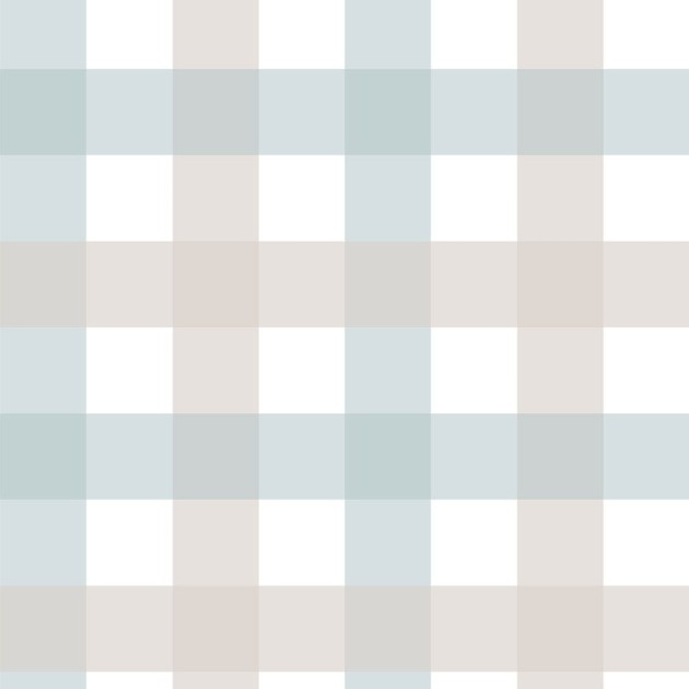 Dekornik DEKO.TAP.367 Provence Check Beige Blue Medium - tapeta dziecięca w kratkę