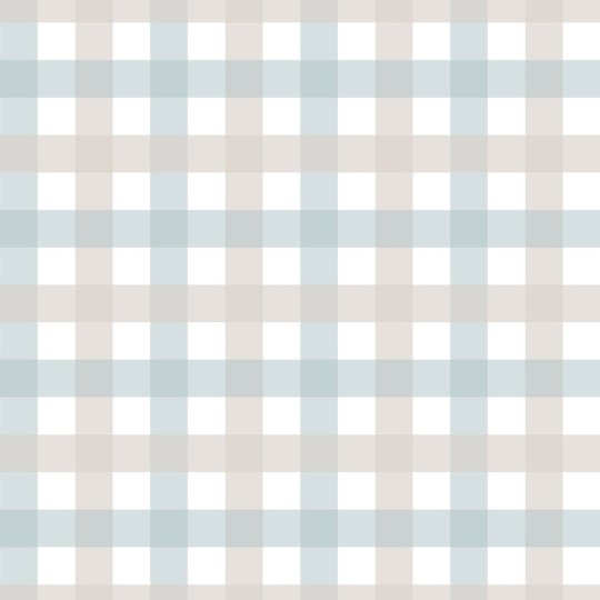 Dekornik DEKO.TAP.368 Provence Check Beige Blue Small - tapeta dziecięca w kratkę