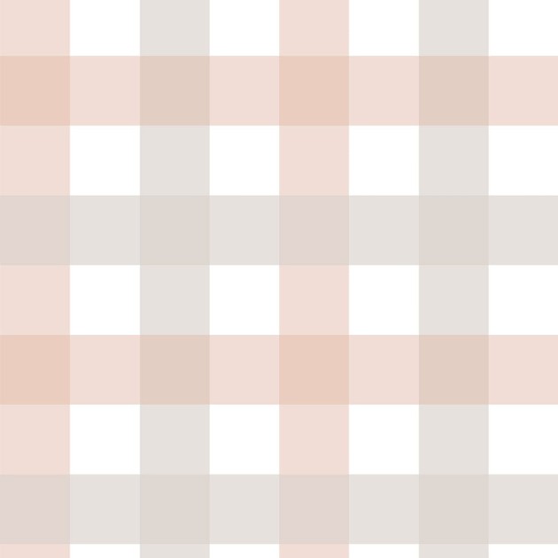 Dekornik DEKO.TAP.370 Provence Check Beige Pink Medium - tapeta dziecięca w kratkę