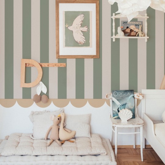Dekornik DEKO.TAP.381 Portofino Stripes Green - tapeta w zielone pasy