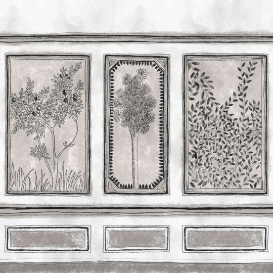 Elitis VP 961 02 Ortigia Disegno - mural w dekoracyjne panele z roślinnym wzorem