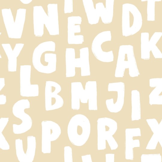 Dekornik DEKO.TAP.395 Letters Beige - tapeta w litery alfabetu
