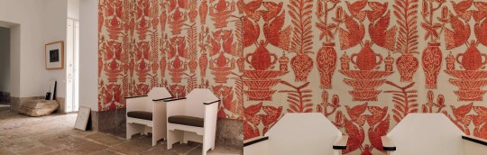 Elitis VP 954 01 Lins brodés Paros- tapeta imitująca len