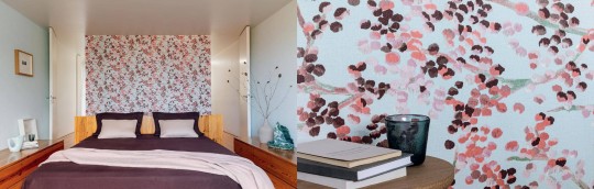 Elitis VP 955 07 Lins brodés Milos - tapeta imitująca len